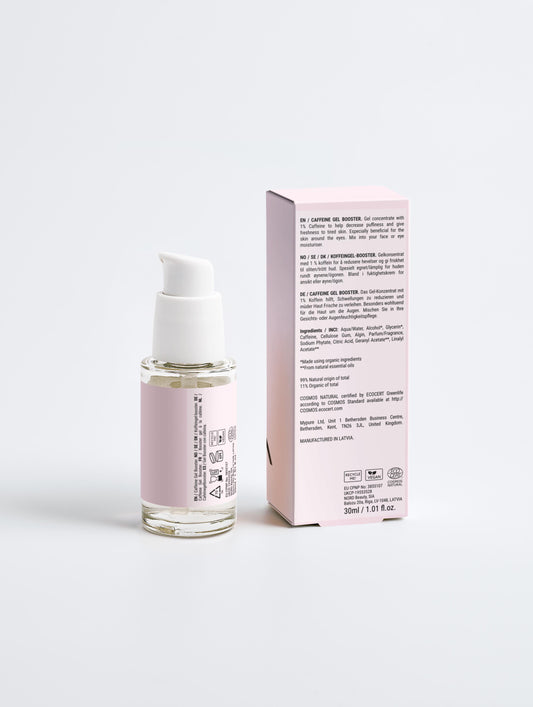 Caffeine Gel Booster Serum – Energizing & De-Puffing Face Serum for Dull, Tired Skin | Brightening, Hydrating & Pore Refining | LaniLuxe Skincare