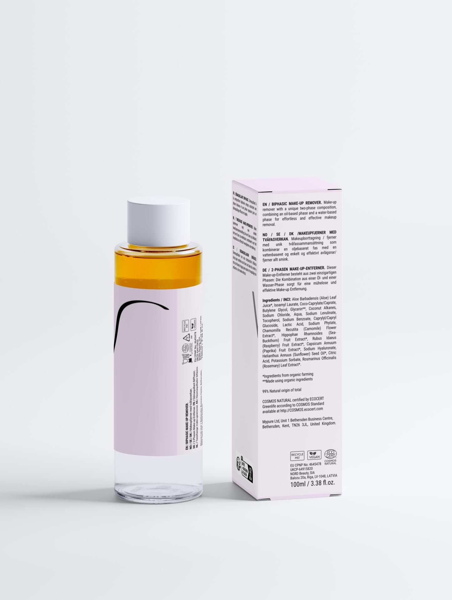 Biphasic Makeup Remover Fragrance Free – Gentle Oil & Water Makeup Remover for Waterproof Makeup & Sensitive Skin | LaniLuxe Skincare