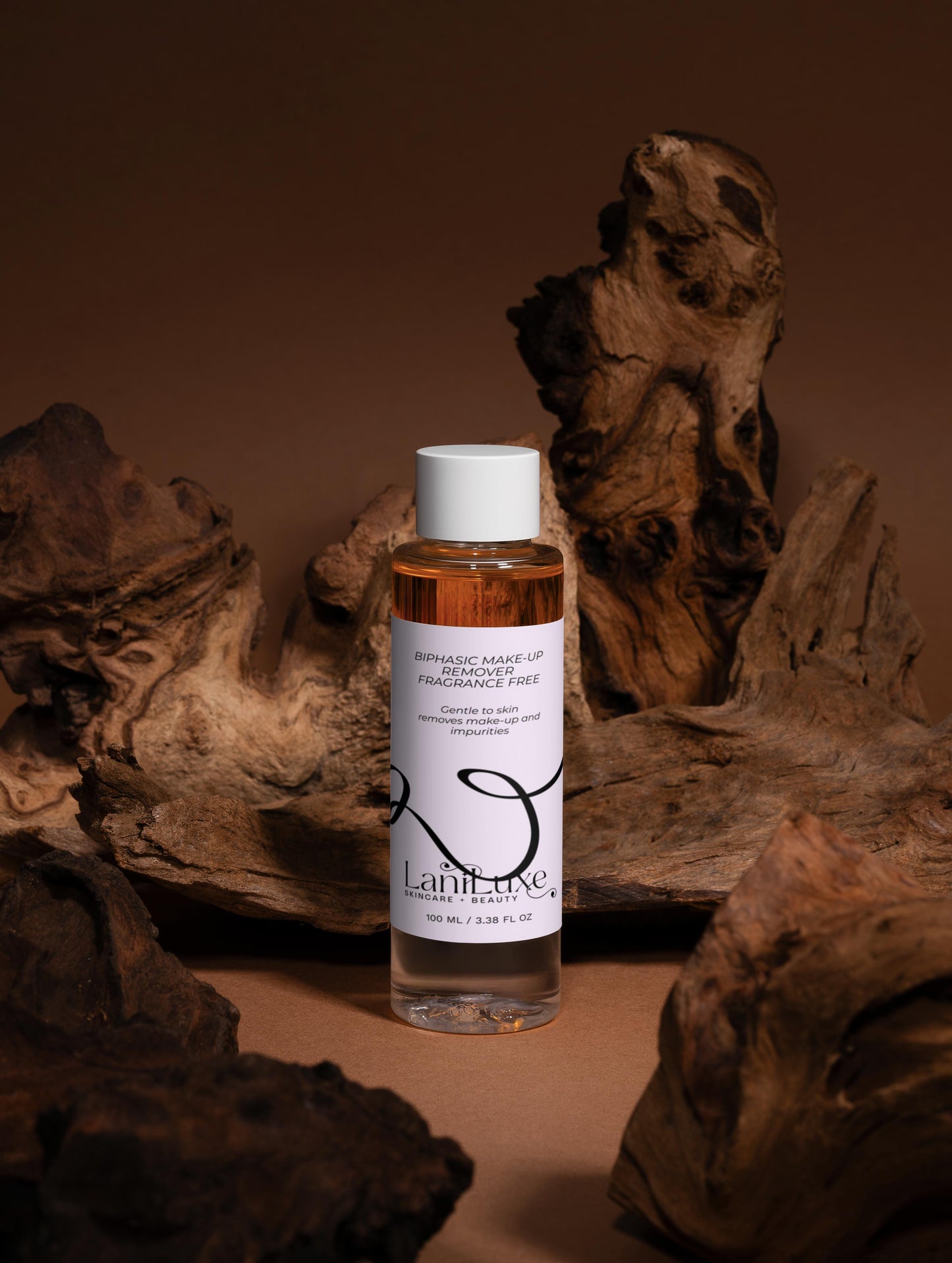 Biphasic Makeup Remover Fragrance Free – Gentle Oil & Water Makeup Remover for Waterproof Makeup & Sensitive Skin | LaniLuxe Skincare